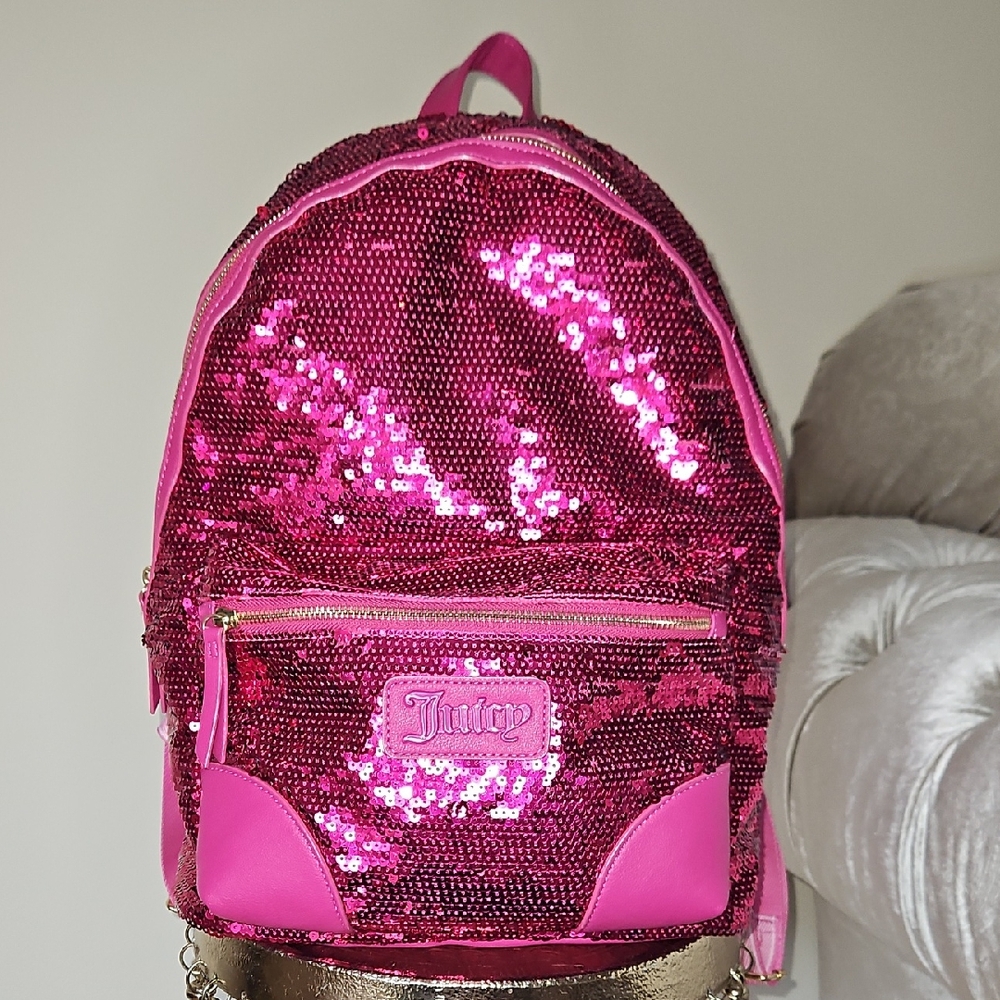 NWOT Juicy Couture Fuchsia Sequin Backpack